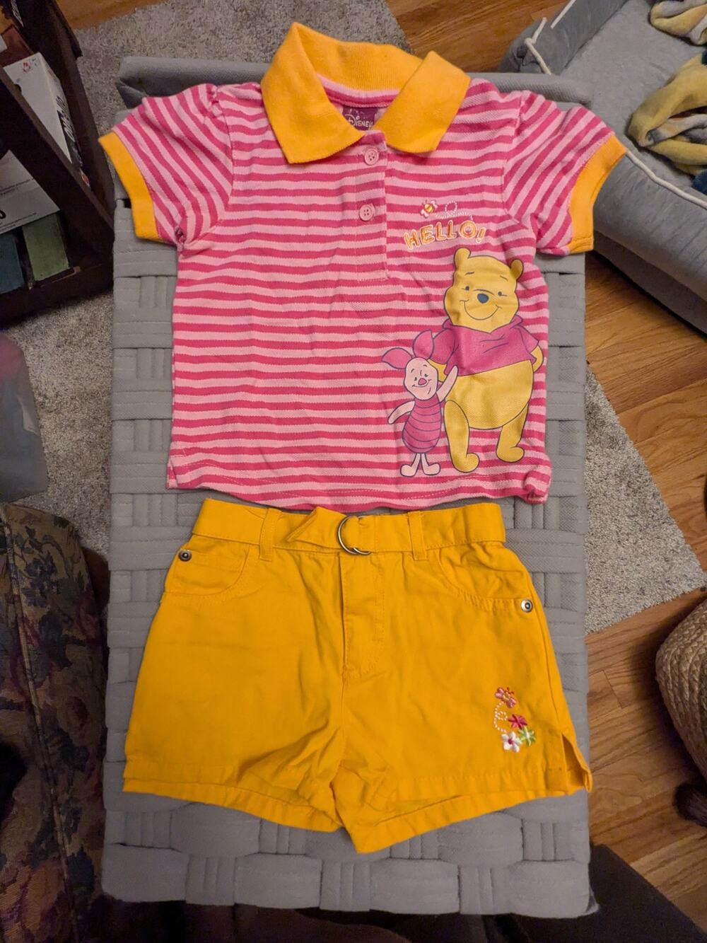 Disney Pooh and Piglet Two Piece Set Toddler 3T NWT